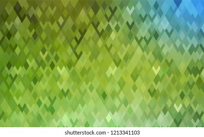 Light Green, Yellow vector low poly background. A sample with a polygonal design. Illustration in polygonal style with repeating squares