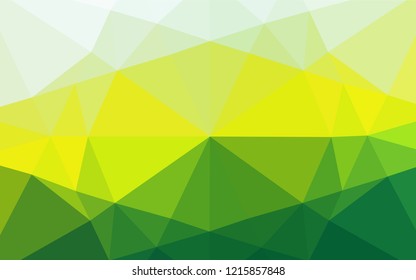 Light Green, Yellow vector low poly layout. Brand new colored illustration in blurry style with gradient. The completely new template can be used for your brand book.