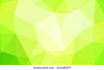 Light Green, Yellow vector low poly cover. A sample with polygonal shapes. Template for cell phone's backgrounds.