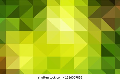 Light Green, Yellow vector low poly cover. Elegant bright polygonal illustration with gradient. New template for your brand book.