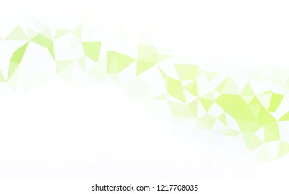 Light Green, Yellow vector low poly texture. Triangular geometric sample with gradient.  A new texture for your web site.
