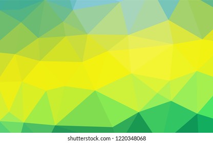 Light Green, Yellow vector low poly texture. Shining colored illustration in a Brand new style. The polygonal design can be used for your web site.