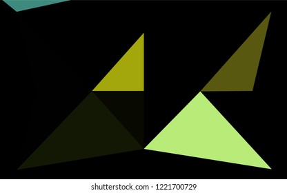 Light Green, Yellow vector low poly cover. Colorful illustration in abstract style with gradient. The best triangular design for your business.