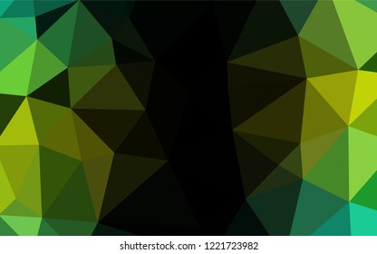 Light Green, Yellow vector low poly layout. Glitter abstract illustration with an elegant design. The polygonal design can be used for your web site.