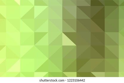 Light Green, Yellow vector low poly layout. Creative illustration in halftone style with triangles. A new texture for your web site.