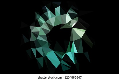 Light Green, Yellow vector low poly layout. Triangular geometric sample with gradient.  The elegant pattern can be used as part of a brand book.