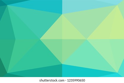 Light Green, Yellow vector low poly texture. Brand new colored illustration in blurry style with gradient. The textured pattern can be used for background.
