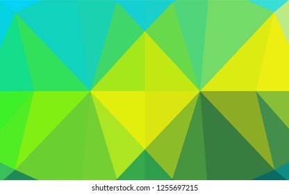 Light Green, Yellow vector low poly texture. A completely new color illustration in a vague style. Brand new design for your business.
