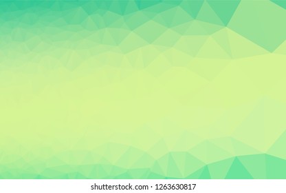 Light Green, Yellow vector low poly cover. Creative illustration in halftone style with gradient. The textured pattern can be used for background.