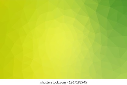 Light Green, Yellow vector low poly texture. Polygonal abstract illustration with gradient. Textured pattern for your backgrounds.