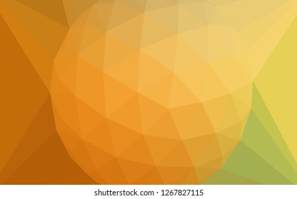 Light Green, Yellow vector low poly cover with a diamond. Modern abstract illustration with triangles. Template for cell phone's backgrounds.