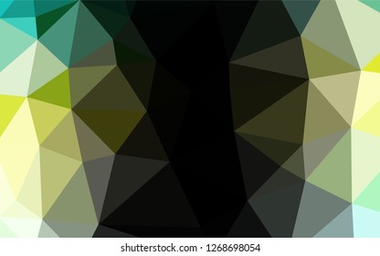Light Green, Yellow vector low poly cover. Shining colored illustration in a Brand new style. The elegant pattern can be used as part of a brand book.