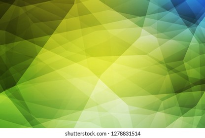 Light Green, Yellow vector low poly layout. Colorful illustration in polygonal style with gradient. Textured pattern for your backgrounds.