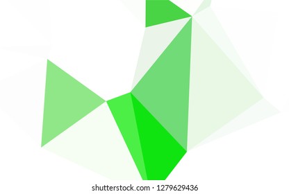 Light Green, Yellow vector low poly layout. Colorful illustration in polygonal style with gradient. Best triangular design for your business.