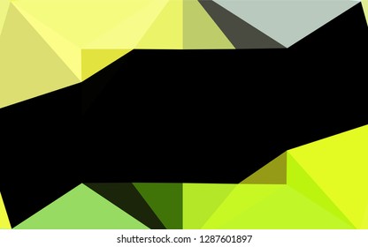 Light Green, Yellow vector low poly cover. An elegant bright illustration with gradient. The polygonal design can be used for your web site.