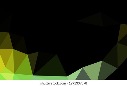 Light Green, Yellow vector low poly cover. Glitter abstract illustration with an elegant design. Brand new style for your business design.