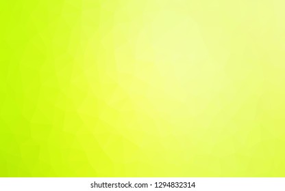 Light Green, Yellow vector low poly layout. Polygonal abstract illustration with gradient. Best triangular design for your business.