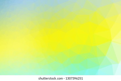 Light Green, Yellow vector low poly layout. Shining illustration, which consist of triangles. Textured pattern for background.