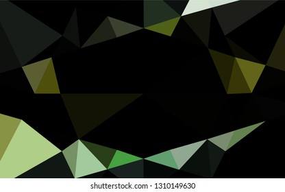 Light Green, Yellow vector low poly layout. Shining illustration, which consist of triangles. The best triangular design for your business.