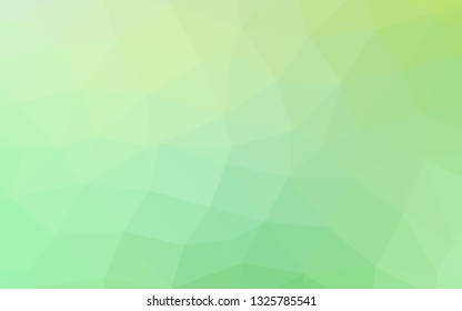 Light Green, Yellow vector low poly layout. Creative illustration in halftone style with gradient. Textured pattern for background.