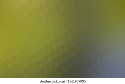 Light Green, Yellow vector low poly layout. Geometric illustration in Origami style with gradient. Template for a cell phone background.