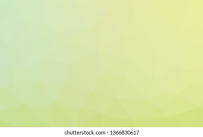 Light Green, Yellow vector low poly cover. Modern geometrical abstract illustration with gradient. Completely new design for your business.