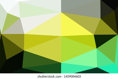 Light Green, Yellow vector low poly cover. Creative illustration in halftone style with gradient. Brand new style for your business design.