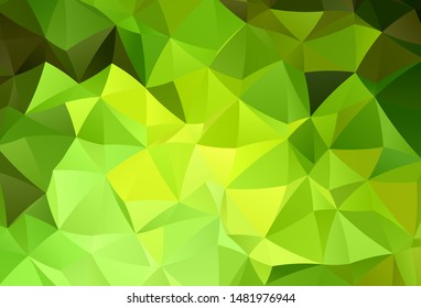Light Green, Yellow vector low poly background. Elegant bright polygonal illustration with gradient. Polygonal design for your web site.