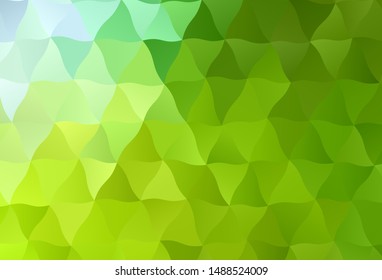 Light Green, Yellow vector low poly layout. Shining colorful illustration with triangles. Textured pattern for your backgrounds.
