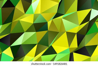 Light Green, Yellow vector low poly texture. Brand new colorful illustration in with gradient. Completely new template for your business design.