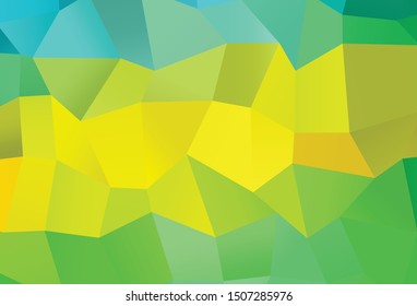 Light Green, Yellow vector low poly layout. Shining colored illustration in a Brand new style. Polygonal design for your web site.