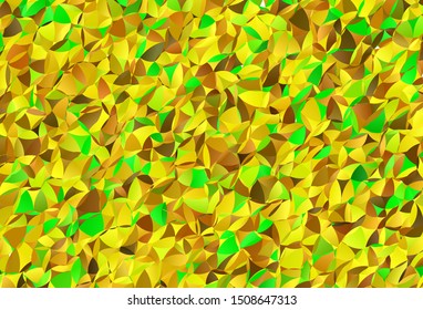 Light Green, Yellow vector low poly layout. Colorful abstract illustration with triangles. Textured pattern for your backgrounds.