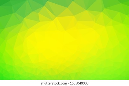 Light Green, Yellow vector low poly layout. A vague abstract illustration with gradient. Elegant pattern for a brand book.