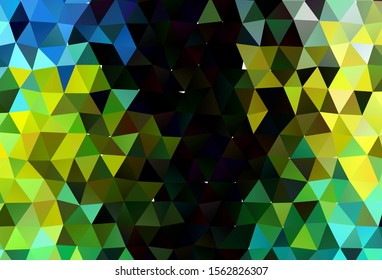 Light Green, Yellow vector low poly cover. A completely new color illustration in a vague style. New texture for your design.