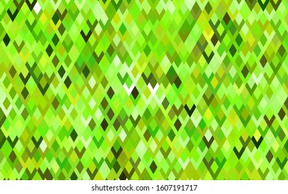 Light Green, Yellow vector low poly background. A sample with a polygonal design. Illustration in polygonal style with repeating squares