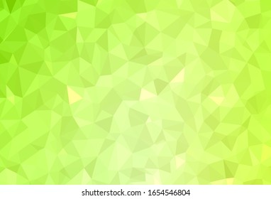 Light Green, Yellow vector low poly background. Colorful illustration in abstract style with triangles. Completely new template for your banner.