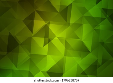 Verde claro, vector amarillo bajo diseño de polos. Muestra geométrica triangular con gradiente.  Patrón texturizado para sus antecedentes.