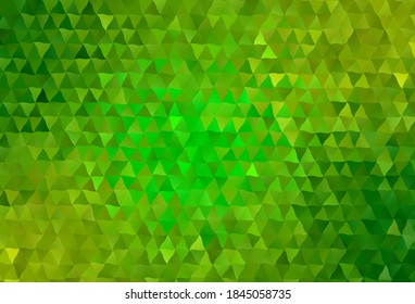 Light Green, Yellow vector low poly texture. Colorful illustration in abstract style with triangles. Completely new template for your banner.