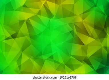 Light Green, Yellow vector low poly texture. Elegant bright polygonal illustration with gradient. Brand new design for your business.