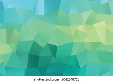 Light Green, Yellow vector low poly texture. Colorful illustration in Origami style with gradient.  The best triangular design for your business.