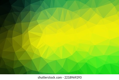 Light Green, Yellow vector low poly cover. Colorful illustration in Origami style with gradient.  The best triangular design for your business.