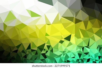 Verde claro, portador amarillo bajo cubierta de poli. Una ilustración de color completamente nueva en un estilo vago. Plantilla para un fondo de teléfono móvil.