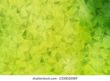 Light Green, Yellow vector low poly layout. Colorful illustration in abstract style with triangles. Textured pattern for your backgrounds.