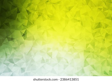 Verde claro, vector amarillo bajo fondo de polo. Ilustración colorida de estilo poligonal con gradiente. Nueva plantilla para tu libro de marcas.