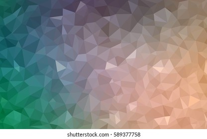 Light Green, Yellow vector Low poly crystal background. Polygon design pattern. Low poly illustration, low polygon background.
