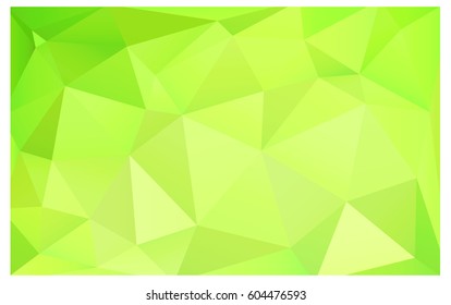 Light Green, Yellow vector Low poly crystal background. Polygon design pattern. Low poly illustration, low polygon background.