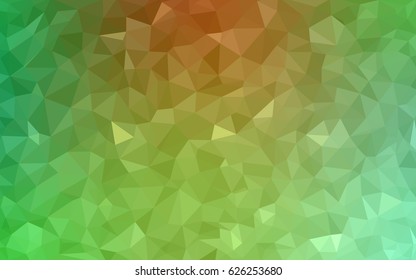 Light Green, Yellow vector Low poly crystal background. Polygon design pattern. Low poly illustration, low polygon background.
