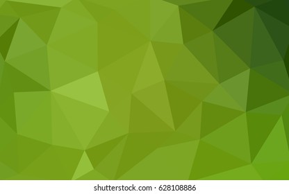 Light Green, Yellow vector Low poly crystal background. Polygon design pattern. Low poly illustration, low polygon background.