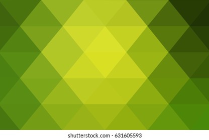 Light Green, Yellow vector Low poly crystal background. Polygon design pattern. Low poly illustration, low polygon background.