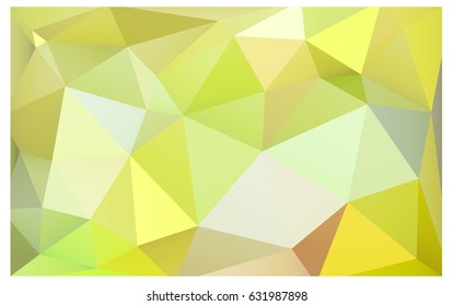 Light Green, Yellow vector Low poly crystal background. Polygon design pattern. Low poly illustration, low polygon background.